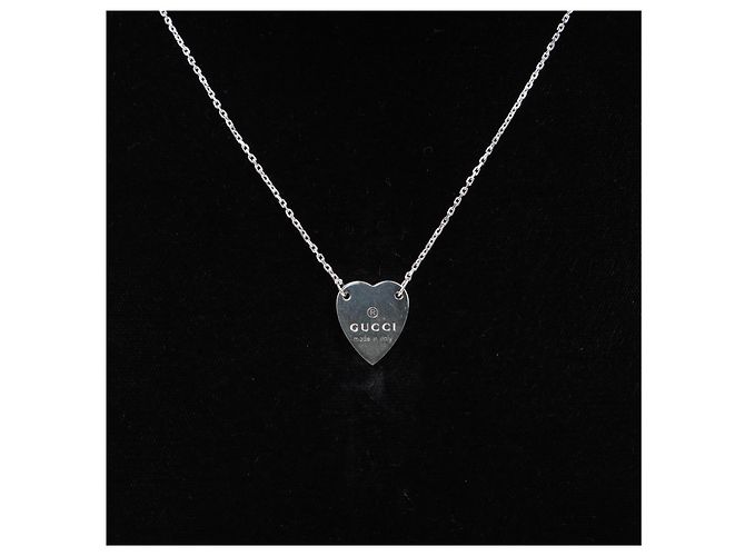 Gucci Collana con pendente a cuore Trademark Silver - vista 6
