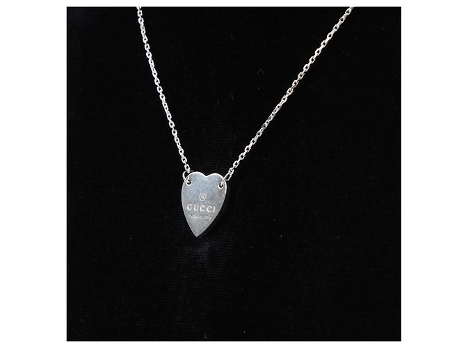Gucci Collana con pendente a cuore Trademark Silver - vista 7