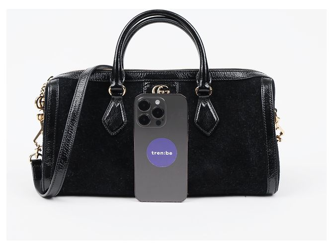 Gucci Ophidia Suede Medium Top Handle Bag Black Handtasche - Ansicht 13
