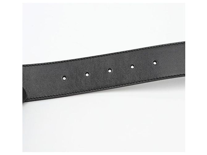 Gucci Cintura GG Marmont in pelle nera - vista 4