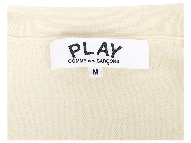 Comme Des Garcons Cardigan con patch a cuore rosa - vista 7