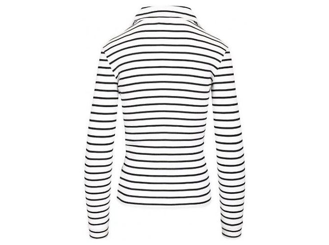 Céline Gestreiftes Polohemd aus Seidenjersey - Ansicht 6