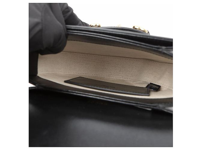 Gucci Horsebit Mini Schultertasche Schwarz - Ansicht 8