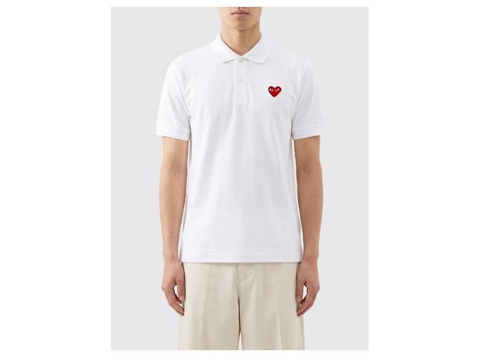 Comme Des Garcons Polo a maniche corte con patch cuore AX - vista 4