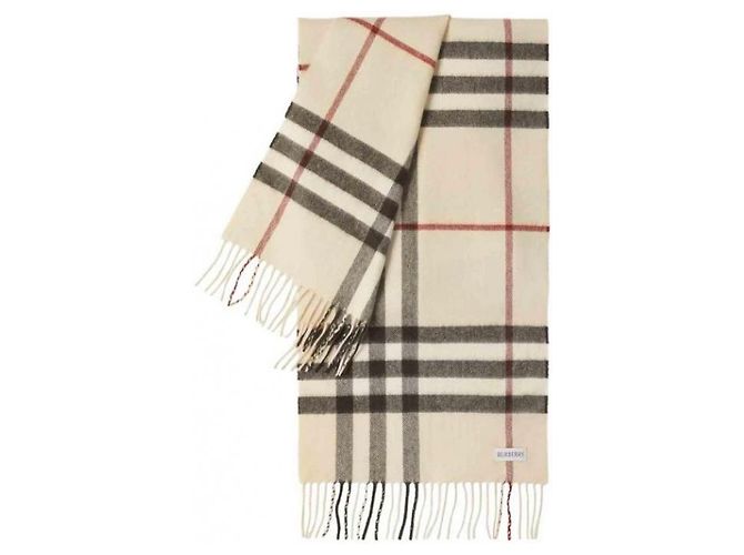 Sciarpa Burberry in cashmere a quadri Stone - vista 5