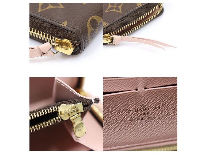 Louis Vuitton Cartera Larga Clemence Monogram Canvas Rose Ballerina - vista 7