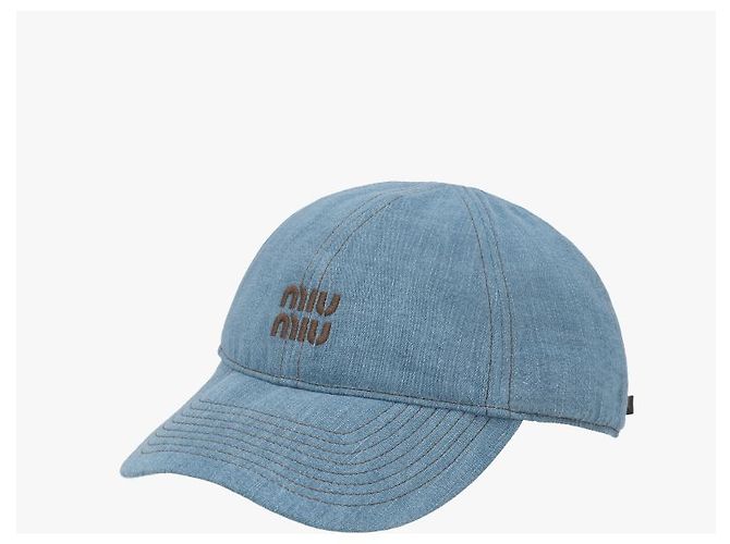 Miu Miu Cappello in denim Logo da donna - vista 5