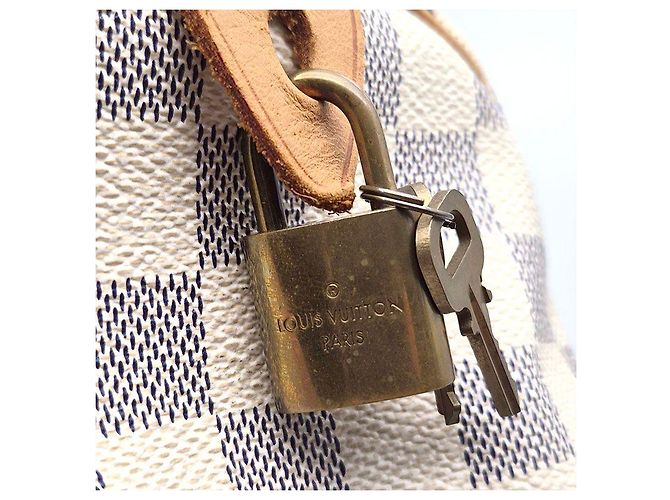 Borsa a mano Louis Vuitton Speedy 35 Azure Blu - vista 8
