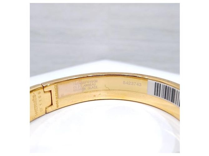 Hermès Bracciale Click Ancre GM Maron Glace - vista 6