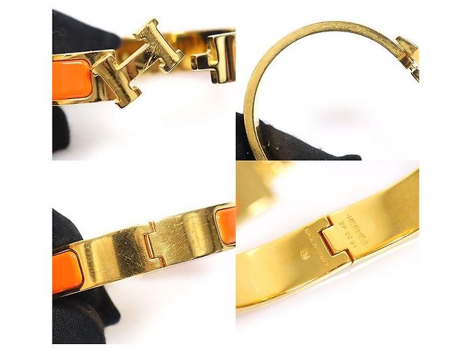 Hermès Bracciale Click Golden Yellow Click Asu PM da donna - vista 7