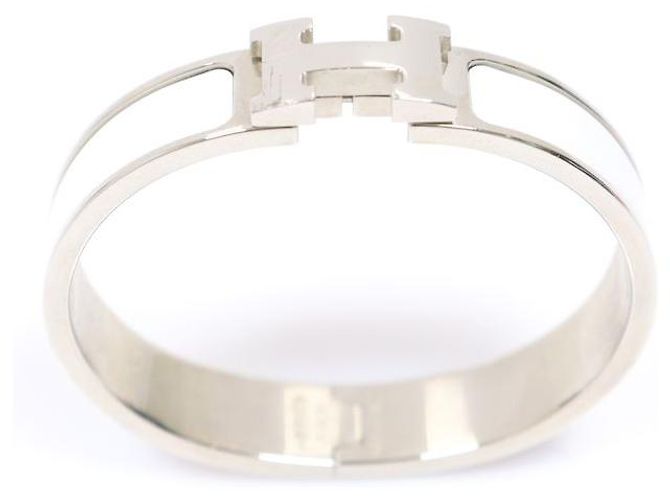 Hermès Bracciale Click PM in finitura argento bianco - vista 3