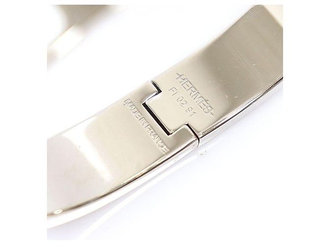 Hermès Bracciale Click PM in finitura argento bianco - vista 6