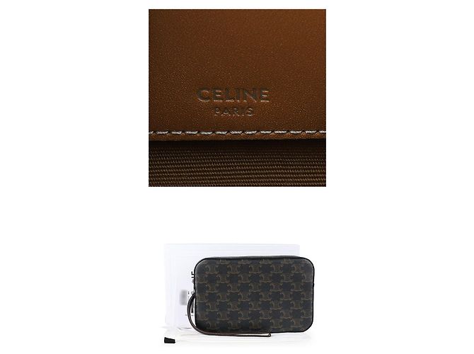 Céline Borsa a tracolla Triomphe Canvas da uomo (Khaki) - vista 5