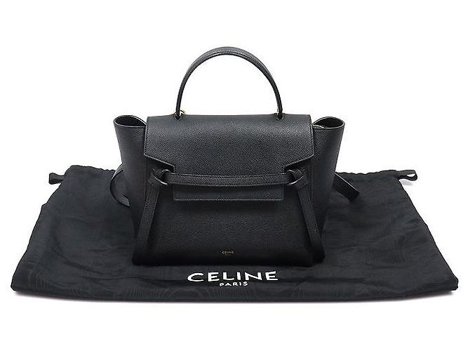 Belt Bag Céline Micro borsa cintura in vitello grana nera - vista 2