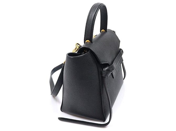Belt Bag Céline Micro borsa cintura in vitello grana nera - vista 3