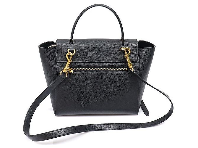 Belt Bag Céline Micro borsa cintura in vitello grana nera - vista 4