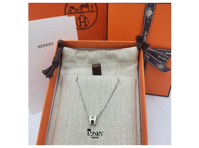 Hermès Collar Mini Pop White Silver - vista 7