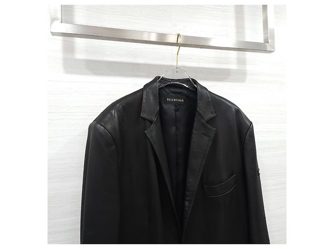 Balenciaga  taillierte Lederjacke - Ansicht 10