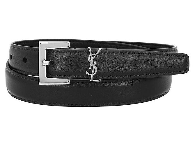 Autre Marque Gürtel mit Monogramm-Quadrat in Silberfarben - Ansicht 3