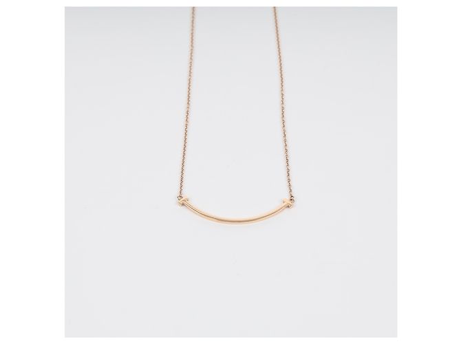 Tiffany & Co Collana Pendente Smile Small Oro Rosa - vista 2