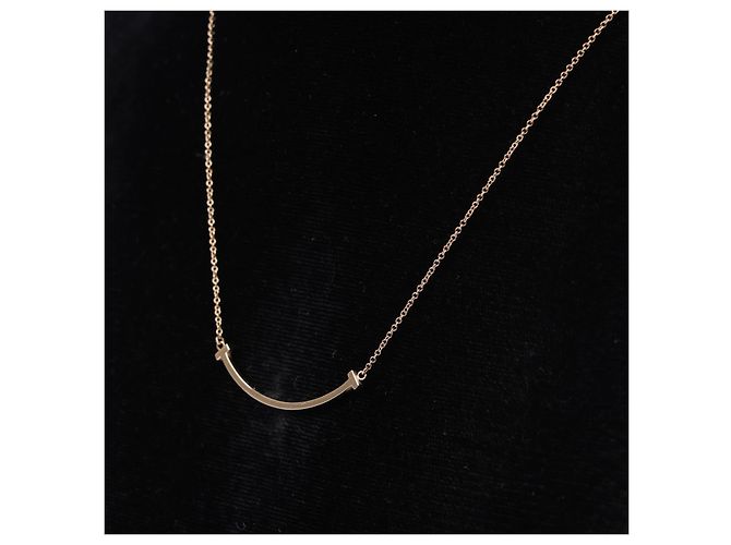 Tiffany & Co Collana Pendente Smile Small Oro Rosa - vista 6