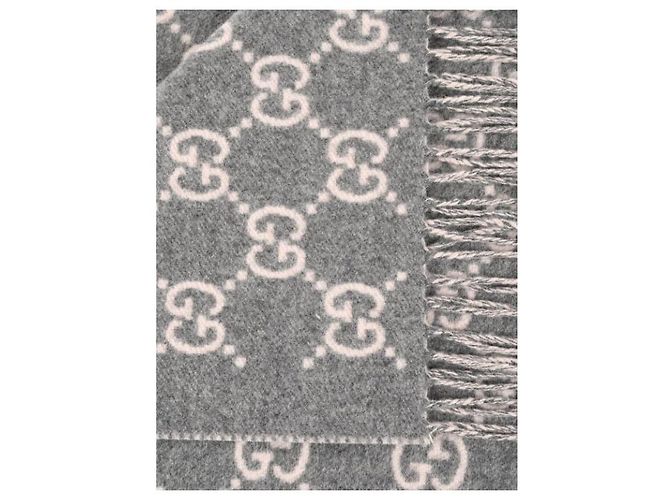 Bufanda Gucci de cachemira gris rosa - vista 7