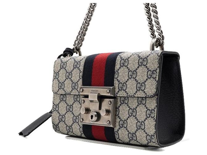 Gucci Picca borsa a tracolla e crossbody GG con catena dorata - vista 3