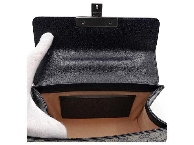 Gucci Picca borsa a tracolla e crossbody GG con catena dorata - vista 7