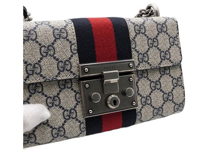 Gucci Picca borsa a tracolla e crossbody GG con catena dorata - vista 9