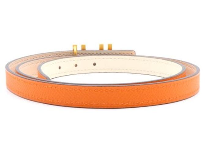 Hermès Cinturón de cuero reversible doble para mujer - vista 4