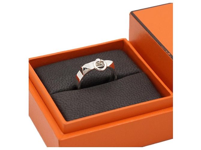 Hermès Medor Collier de Chien Silver Ring Size - vista 6