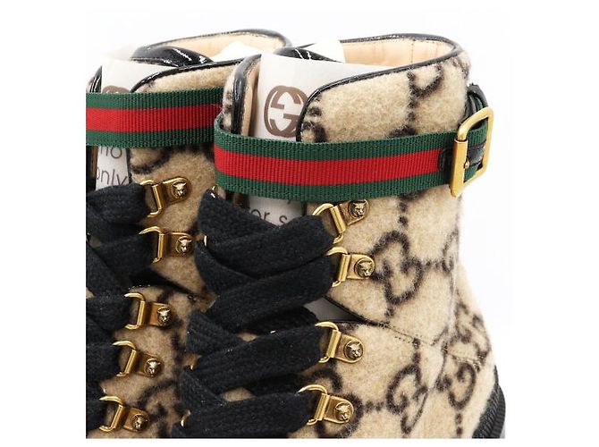 Gucci Wool Ankle Boots Beige - Ansicht 5