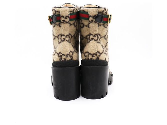 Gucci Wool Ankle Boots Beige - Ansicht 6