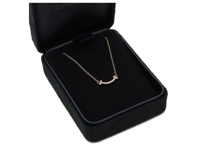 Tiffany & Co Collana con mini pendente Smile in oro giallo e diamanti - vista 6