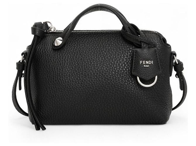Mini Tote Bag Fendi Nera in Pelle - vista 2