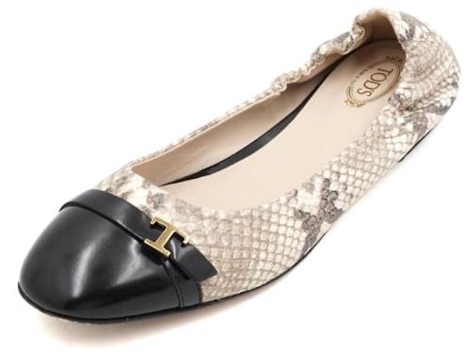 Tod's Python Pattern Ballerina Flat Shoes - view 2