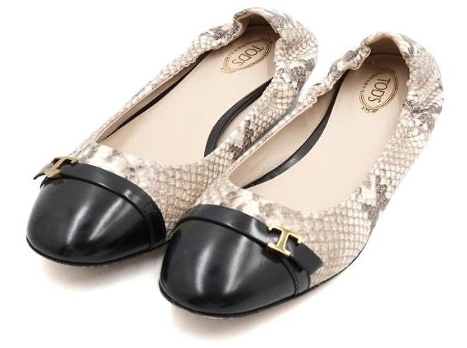 Tod's Python Pattern Ballerina Flat Shoes - view 3