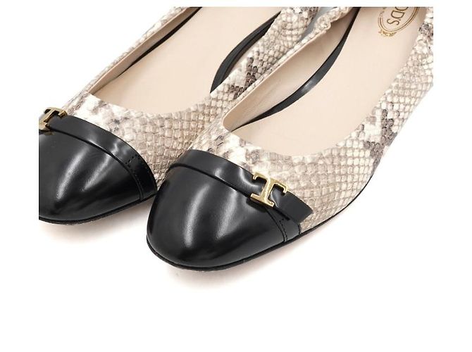 Tod's Python Pattern Ballerina Flat Shoes - view 6