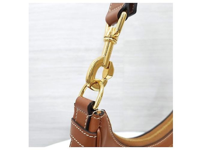Céline Sac Ava à bandoulière moyenne en cuir de veau lisse Tan - vue 5