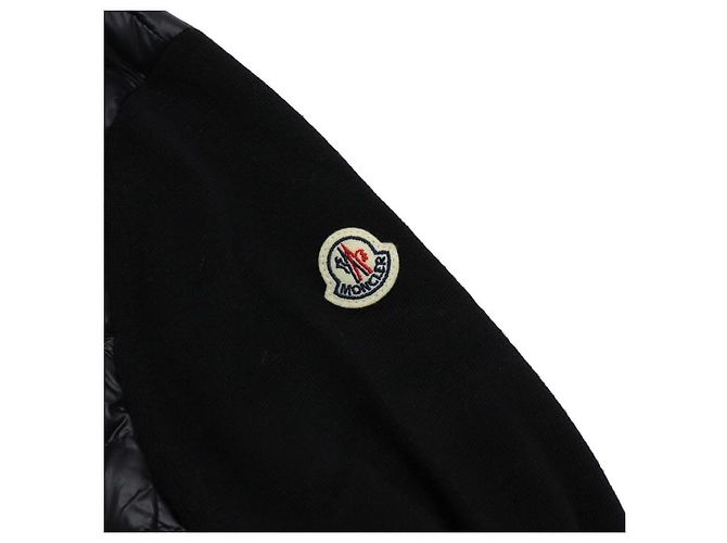 Moncler TRICOT Damen Cardigan Jacke aus gestepptem Strick in Schwarz - Ansicht 6