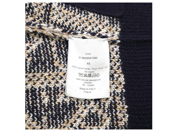 Dior Oblique Cardigan Navy Blue Wool Jacquard XS - Ansicht 12