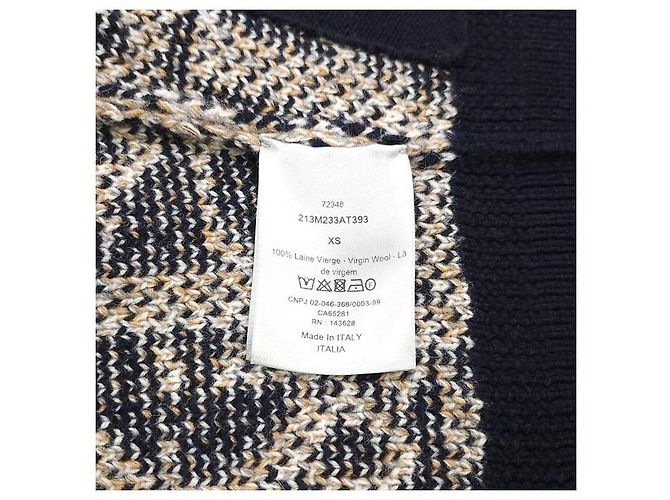 Dior Oblique Cardigan Navy Blue Wool Jacquard XS - Ansicht 6
