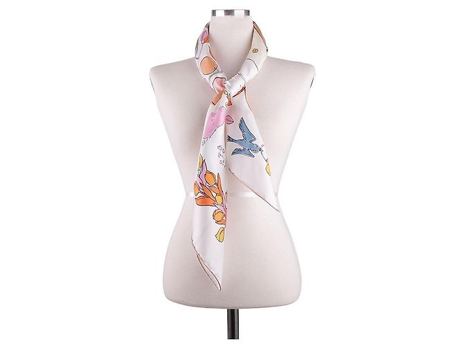 Hermès Scarf 90 Schal Blau Seide - Ansicht 11