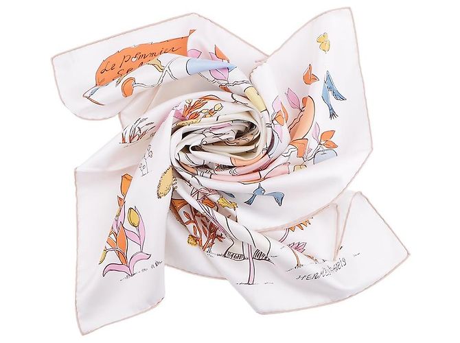 Hermès Scarf 90 Schal Blau Seide - Ansicht 9
