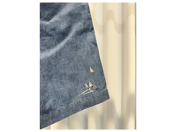 Louis Vuitton Shorts en chambray brodés pour homme - vue 4