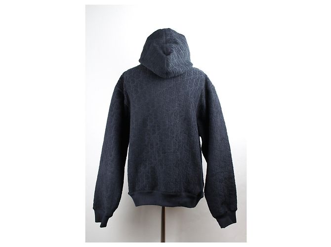 Dior Sweat à capuche Oblique Terry Navy XL - vue 4