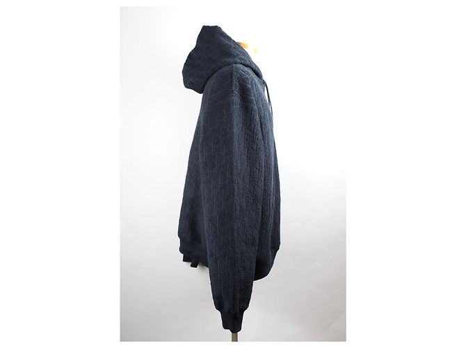 Dior Sweat à capuche Oblique Terry Navy XL - vue 5