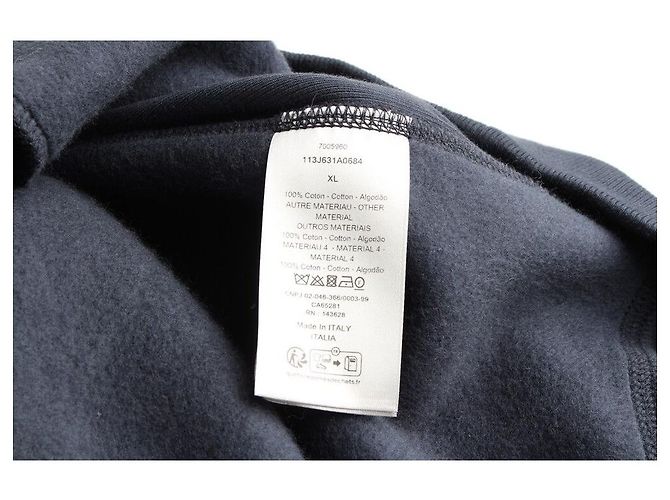 Dior Sweat à capuche Oblique Terry Navy XL - vue 7
