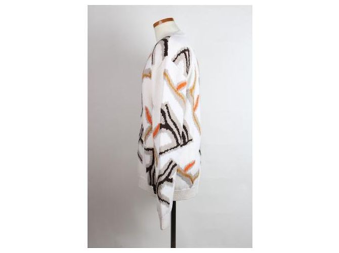Fendi Multicolor Logo Wool Knit Ivory - view 3