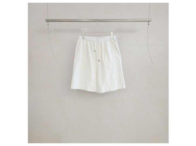 Fendi Bermuda-Shorts aus Jacquard-Samt Weiß - Ansicht 2